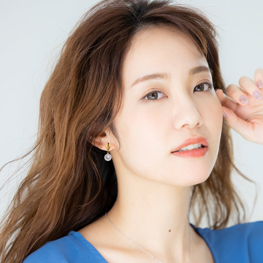 K18 8.0㎜ デザインイヤリング | Tensei Pearl Online Store 天成真珠