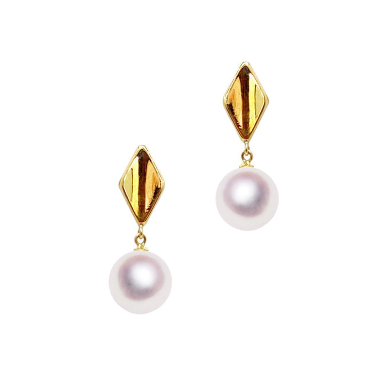 K18 8.0㎜ デザインイヤリング | Tensei Pearl Online Store 天成真珠