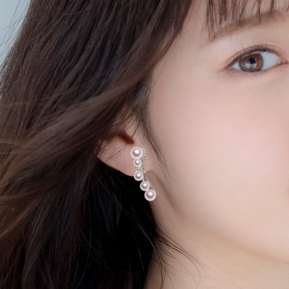 FCテリ最強　天女クラス　アコヤ真珠　8-8.5mm 揺れるタイプ　K18 アコヤ真珠 ハイジュエリー｜K18・プラチナ・ダイヤモンド｜天成真珠