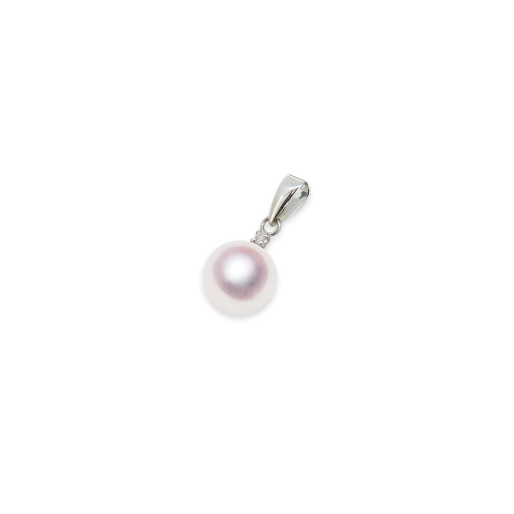 Pt 7.5mm Akoya Pearl Pendant D0.01ct | Tensei Pearl – Tensei Pearl