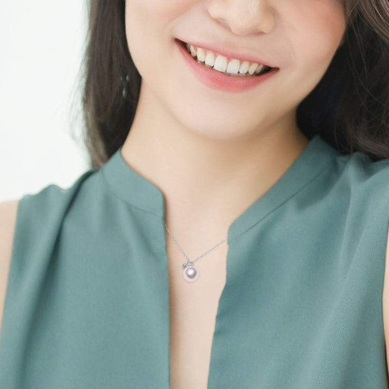 即納】Pt 8.0㎜ ペンダント D0.06ct | Tensei Pearl Online