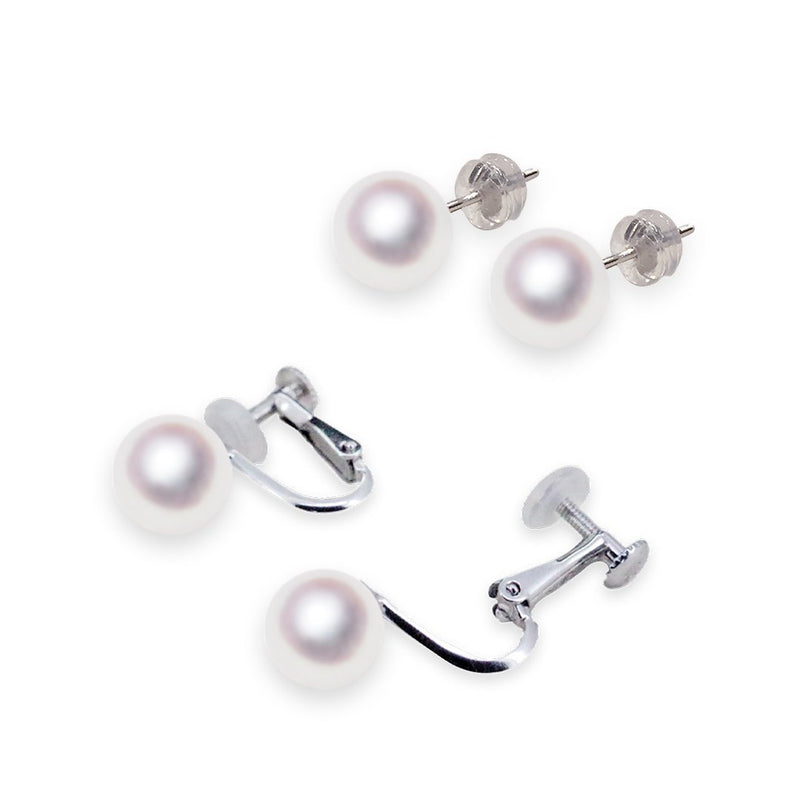 8.5～9.0㎜ Color no -toning pierced earrings or earring set Teri: A roll: B Kizu: B -TENSEI PEARL ONLINE STORE Tenari Pearl Shop