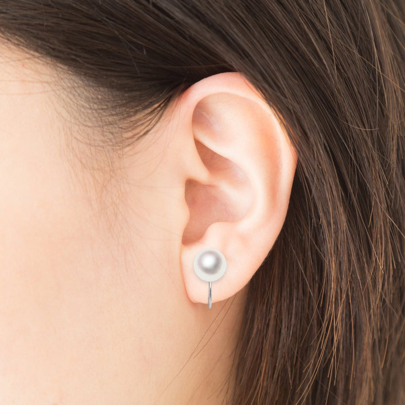 K14WG 8.0㎜ 除非無色簡單的耳環-tensei珍珠在線商店Tenari Pearl官方郵購商店