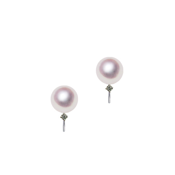 K14WG8.0㎜设计耳环D0.04CT -tensei珍珠在线商店Tensei Pearl Shop