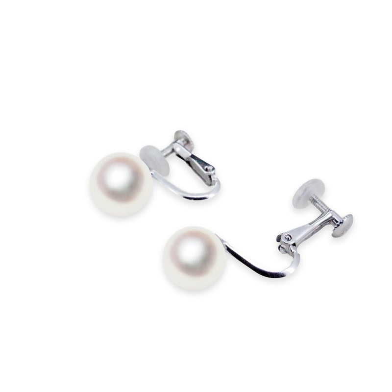 K14WG 8.5毫米未选中的色彩简单耳环 -  -tensei Pearl在线商店Tenari Pearl官方邮购商店