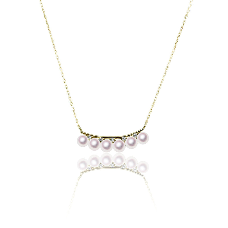 K18 3.0㎜ Design Necklace D0.02ct -Tensei Pearl Online Store Tensei Pearl Official Mail Order Shop