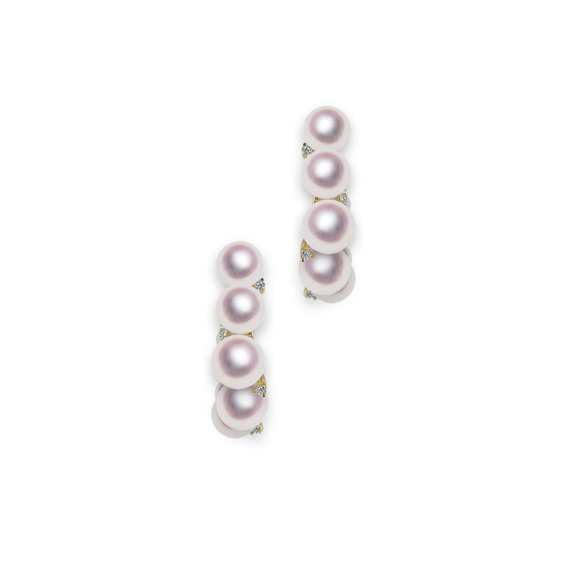 K18 4.0〜6.0㎜設計耳環D0.14ct -tensei珍珠在線商店Tenari Pearl官方郵購商店