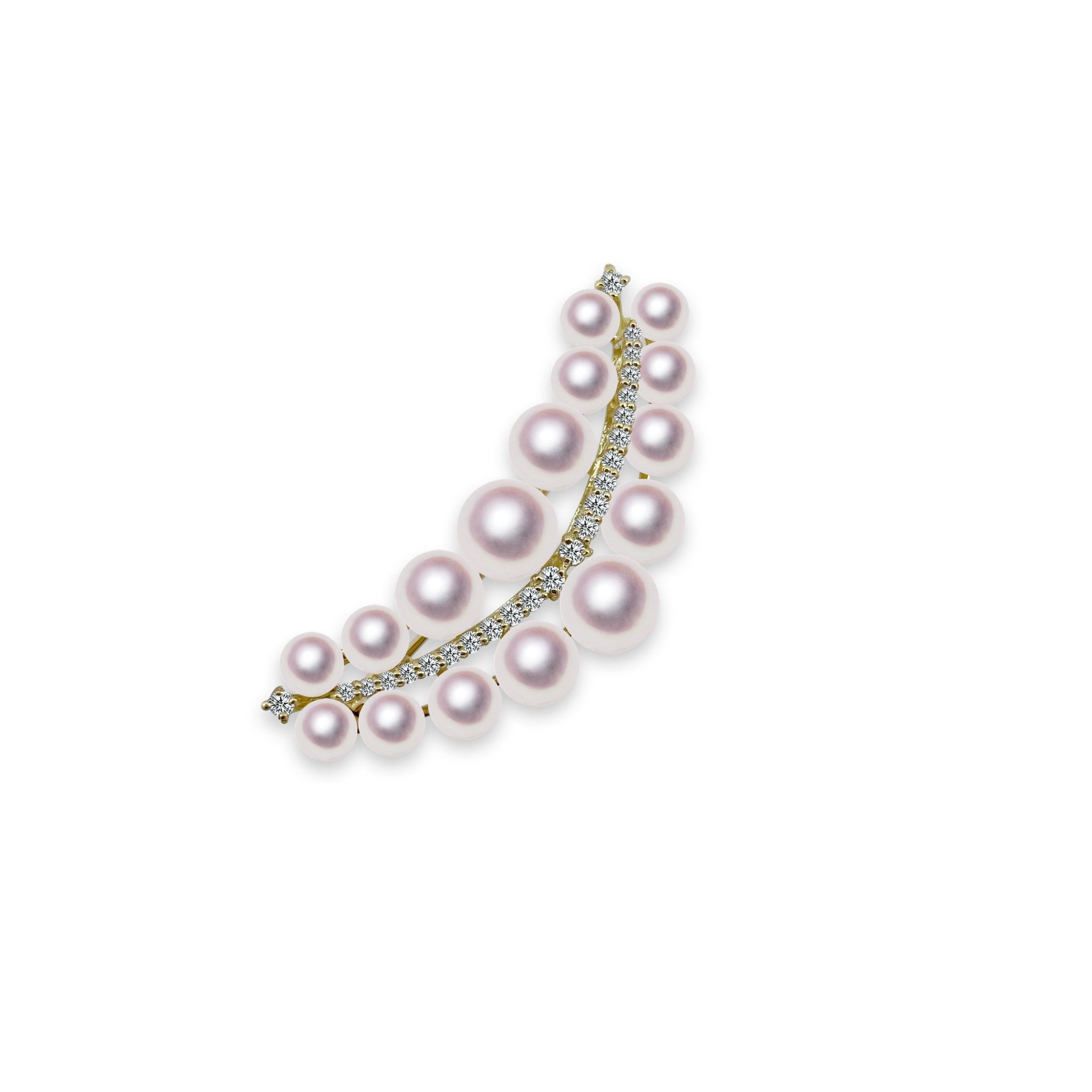 K18 4.0~7.0㎜ ブローチ D0.34ct | Tensei Pearl Online Store