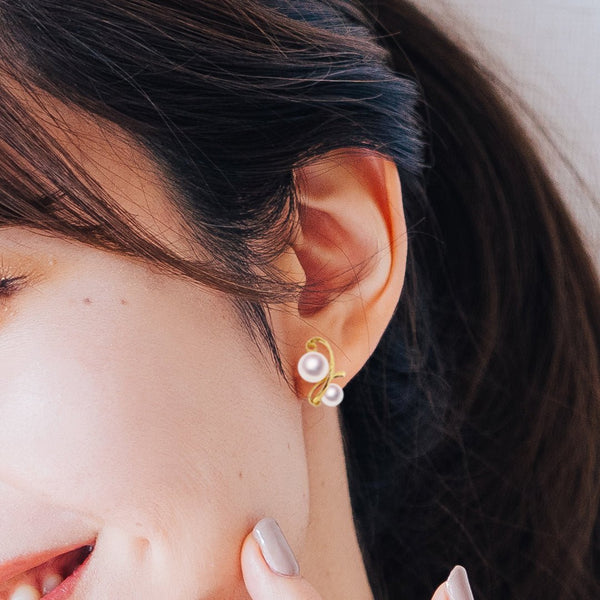 K18 5.0㎜ / 7.0㎜ Design earrings -TENSEI PEARL ONLINE STORE Tenari Pearl Official Mail Order Shop