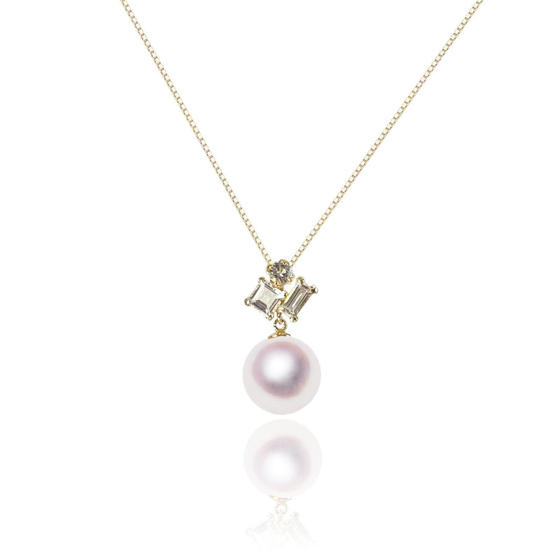K18 8.0毫米吊墜白色Pazs -tensei珍珠在線商店Tenari Pearl官方郵購商店