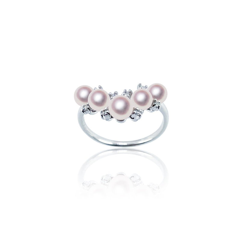 K18WG 4.0㎜ Ring D0.08ct -TENSEI PEARL ONLINE STORE Tensei Pearl Official Mail Order Shop