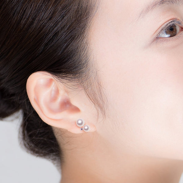 K18WG 4.0-6.0㎜ Design Earrings -Tensei Pearl Online Store Tenari Pearl Official Mail Order Shop