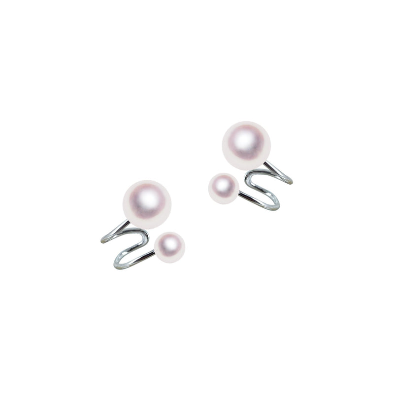 K18WG 4.5/7.0mm Design Earrings -Tensei Pearl Online Store Tenari Pearl Official Mail Order Shop