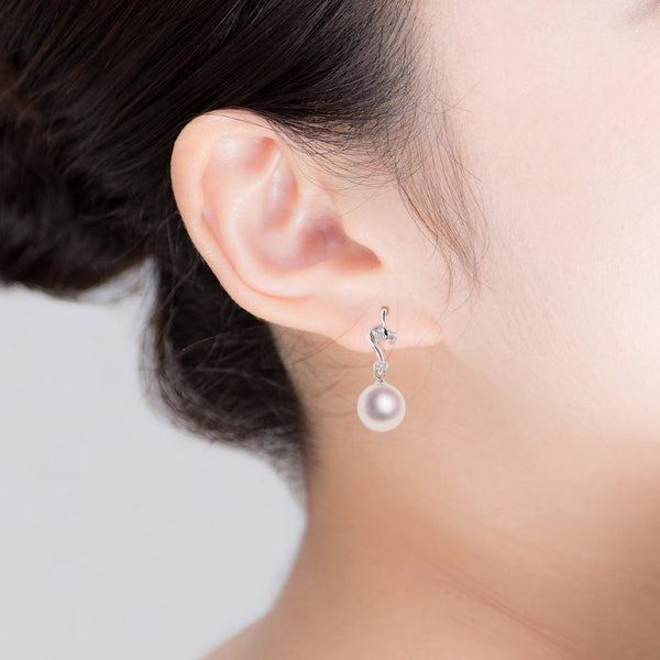 K18WG 7.5㎜ Design Earrings -TENSEI PEARL ONLINE STORE Tenari Pearl Official Mail Order Shop