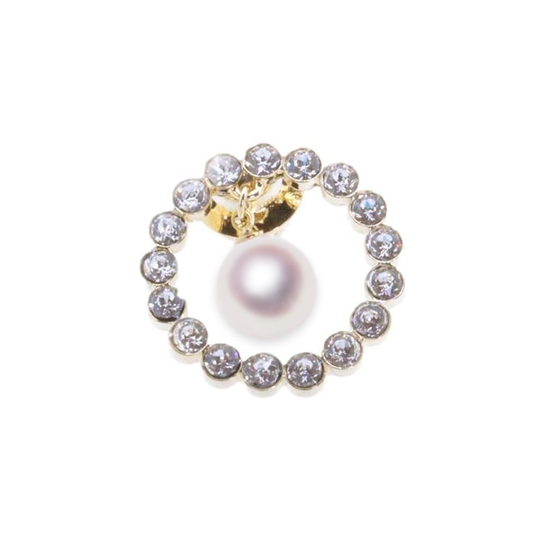 Pin brooch circle gold coloured | Tensei Pearl Online Store 天成真珠 公式通販ショップ