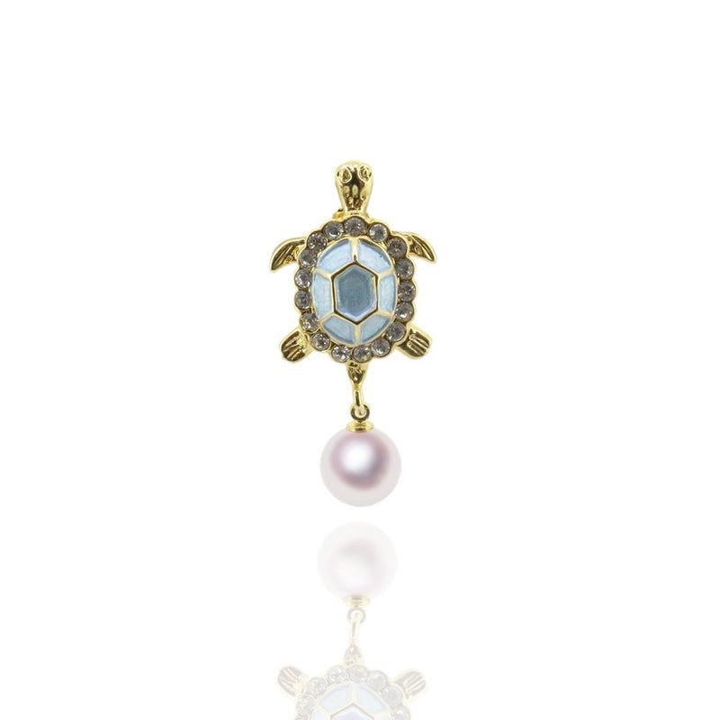 別針胸針 海龜紫色-tensei珍珠在線商店Tensei pearl官方郵購店