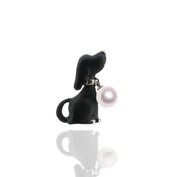 別針胸針 狗黑色-tensei珍珠在線商店Tenari Pearl官方郵購商店