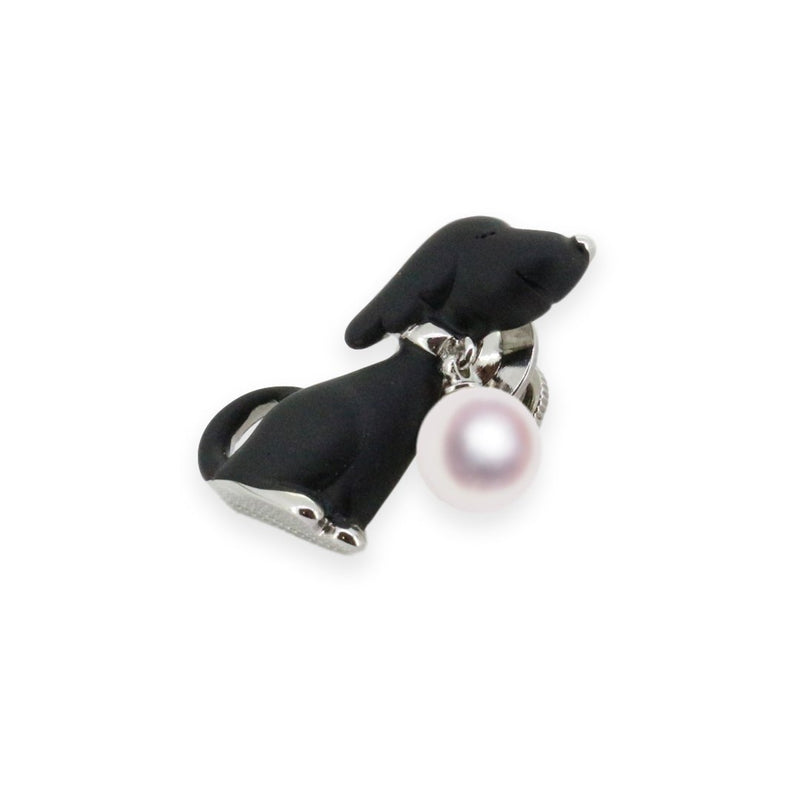 別針胸針 狗黑色-tensei珍珠在線商店Tenari Pearl官方郵購商店