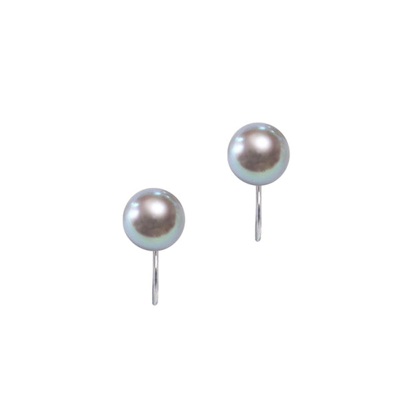 SV8.0㎜灰色簡單耳環-tensei Pearl在線商店Tensei Tensei Pearl官方郵購商店